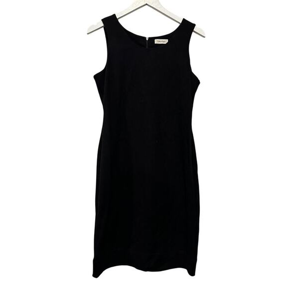 Calvin Klein Size 6 LBD Sleeveless Mini Work Dress Black Cocktail Closet Staple - Picture 1 of 10